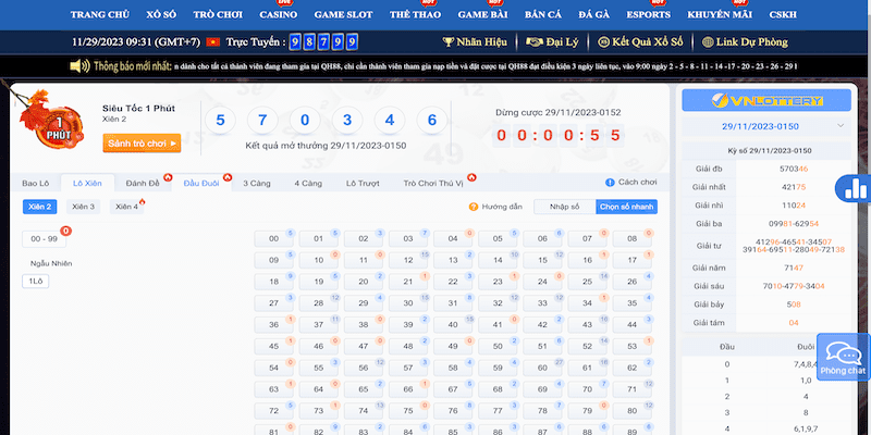 Điểm Cộng Khi Tham Gia Chơi XS siêu tốc 1 Phút Tại QH88