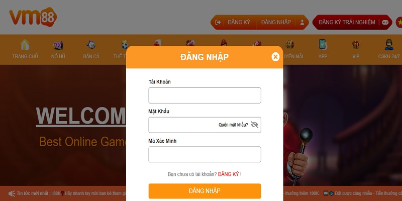 Đăng nhập VM88 với vài thao tác cực đơn giản
